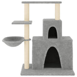 Vidaxl -Katzenmöbel mit Sisal -Kratzerpfosten 83 cm hellgrau - afbeelding 3