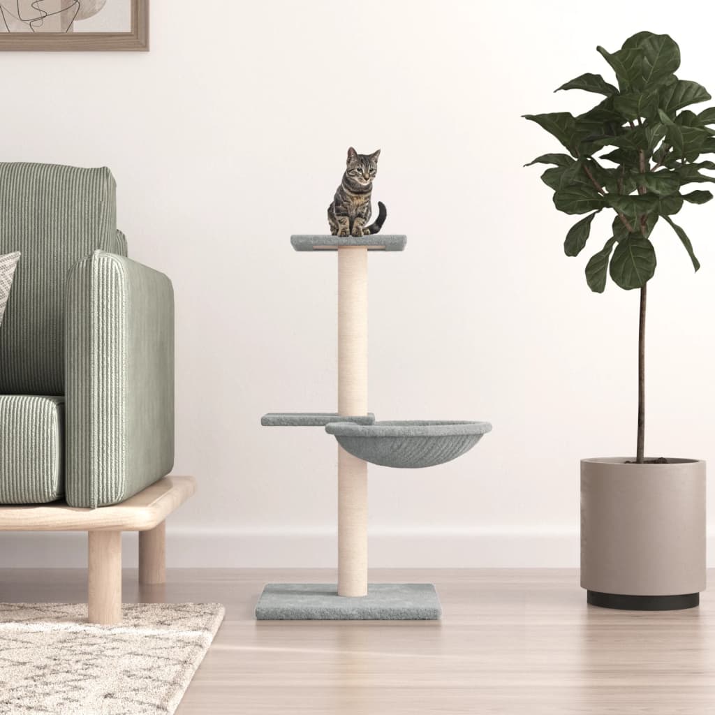 Vidaxl -Katzenmöbel mit Sisal -Kratzerpfosten 72 cm hellgrau