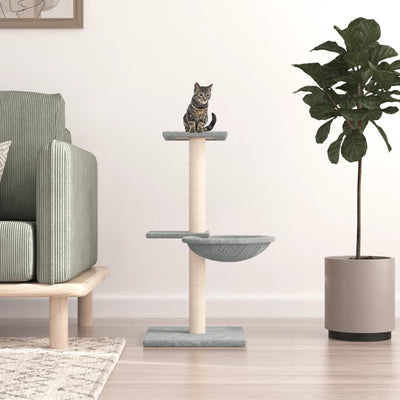 Vidaxl -Katzenmöbel mit Sisal -Kratzerpfosten 72 cm hellgrau