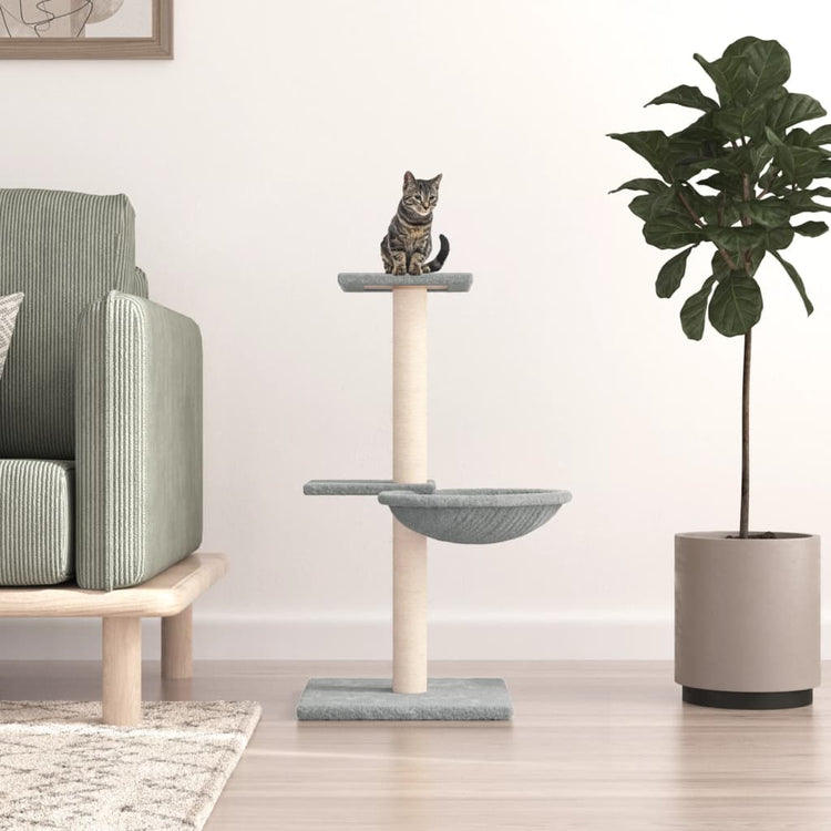 Vidaxl -Katzenmöbel mit Sisal -Kratzerpfosten 72 cm hellgrau