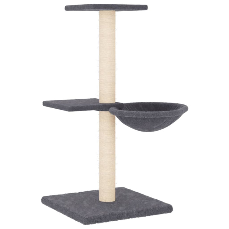 Vidaxl -Katzenmöbel mit Sisal -Kratzerpfosten 72 cm dunkelgrau