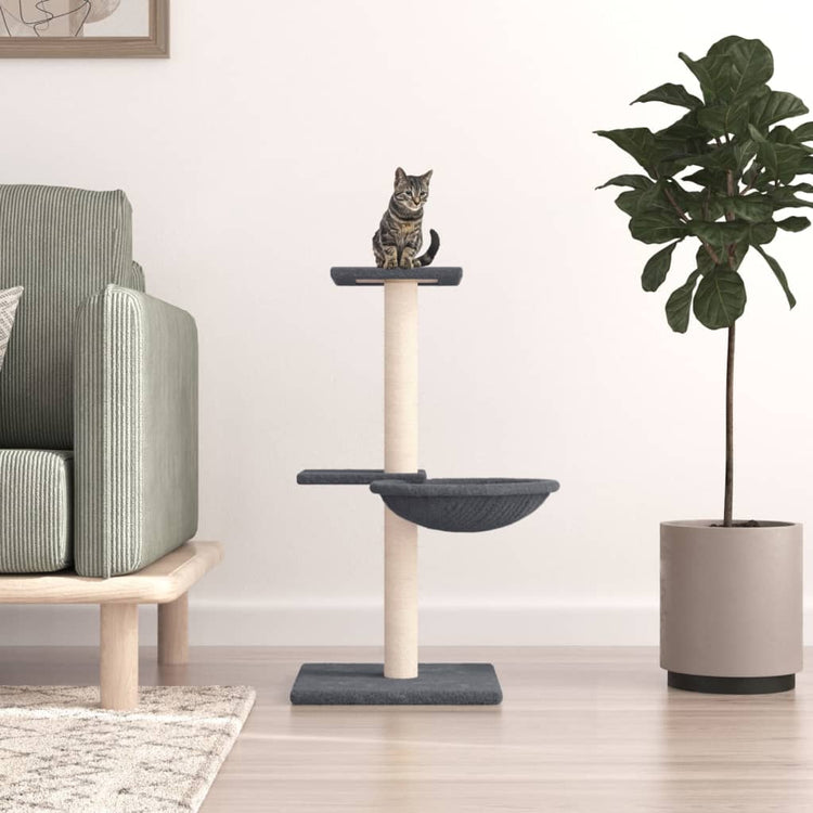 Vidaxl -Katzenmöbel mit Sisal -Kratzerpfosten 72 cm dunkelgrau