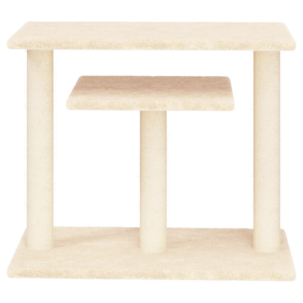 VIDAXL CROCKING POST mit Plattformen 62,5 cm creme -gelenkt