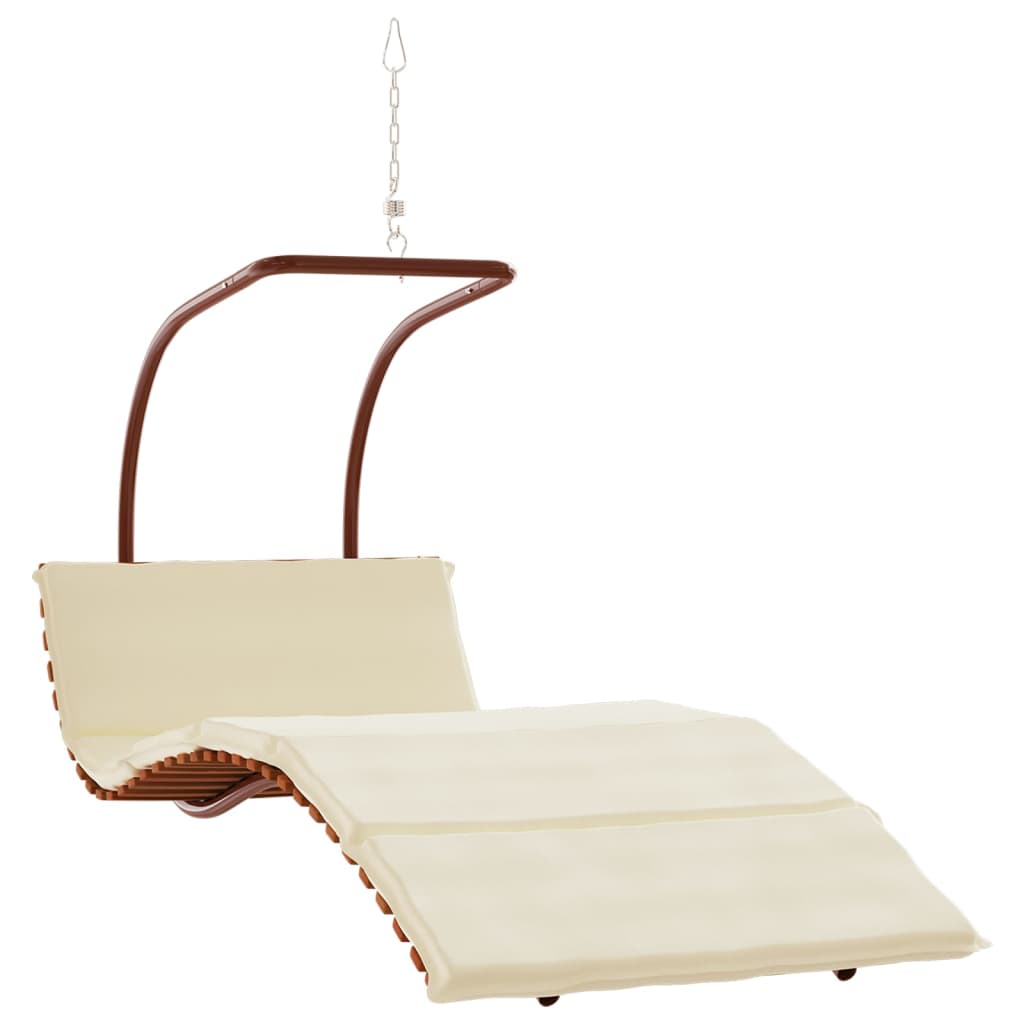 Vidaxl Hanging Stuhl mit Kissenstoff und festem Pappelholz