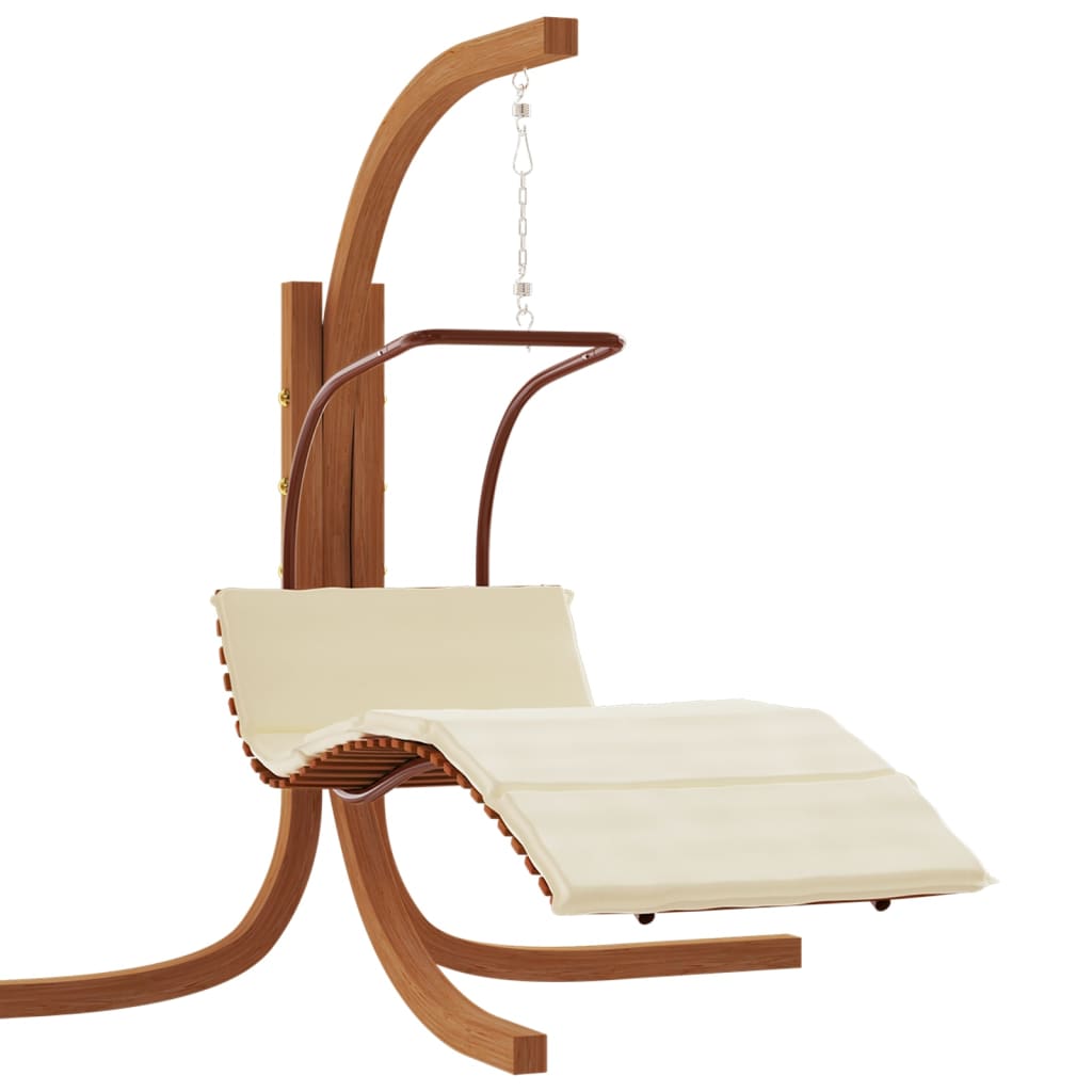 Vidaxl Hanging Stuhl mit Kissenstoff und festem Pappelholz