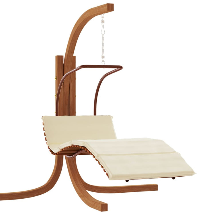 Vidaxl Hanging Stuhl mit Kissenstoff und festem Pappelholz