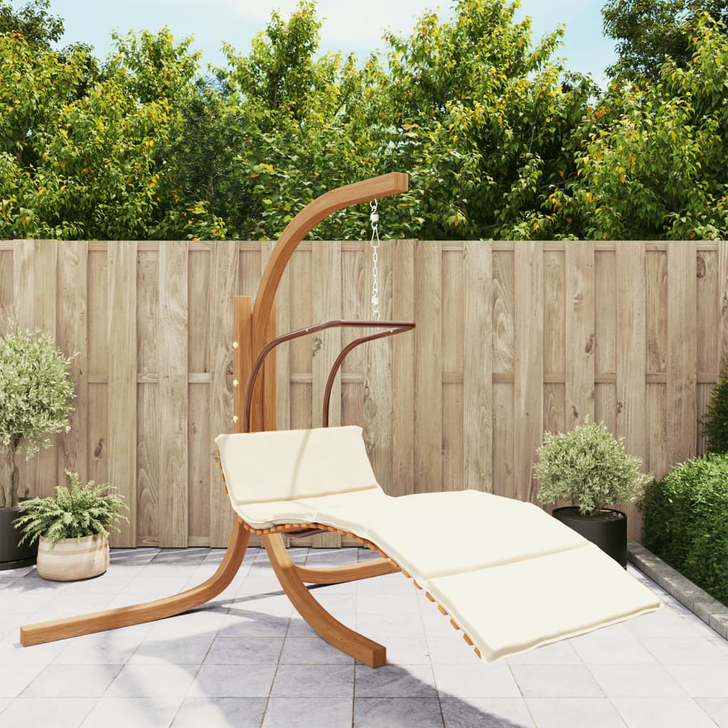 Vidaxl Hanging Stuhl mit Kissenstoff und festem Pappelholz