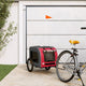 Vidaxl Dog Bike Trailer Oxford Fabric und Eisenrot und Grau