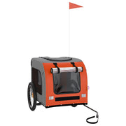 Vidaxl Dog Bike Trailer Oxford Fabric und Eisenorange und Grau - afbeelding 2