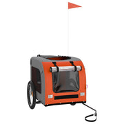 Vidaxl Dog Bike Trailer Oxford Fabric und Eisenorange und Grau - afbeelding 3