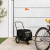 Vidaxxl Fahrradanhänger für Haustiere mit Aufbewahrung schwarz 124,5 x 63,5 x 53 cm