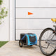 Vidaxl Dog Bike Trailer Oxford Fabric und Eisenblau und Grau