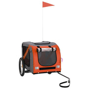 Vidaxl Dog Bike Trailer Oxford Stoff und Eisenorange und Schwarz - afbeelding 2