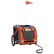 Vidaxl Dog Bike Trailer Oxford Stoff und Eisenorange und Schwarz - afbeelding 3