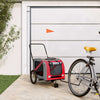 Vidaxl Dog Bike Trailer Oxford Fabric und Eisenorange und Grau