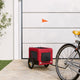 Vidaxl Dog Bike Trailer Oxford Fabric und Eisenrot und Schwarz