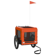 Vidaxl Dog Bike Trailer Oxford Stoff und Eisenorange und Schwarz - afbeelding 2