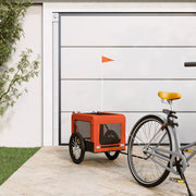 Vidaxl Dog Bike Trailer Oxford Stoff und Eisenorange und Schwarz - afbeelding 1