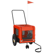 Vidaxl Dog Bike Trailer Oxford Stoff und Eisenorange und Schwarz - afbeelding 3