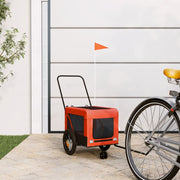 Vidaxl Dog Bike Trailer Oxford Stoff und Eisenorange und Schwarz - afbeelding 1