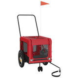 Vidaxl Dog Bike Trailer Oxford Fabric und Eisenrot und Schwarz - afbeelding 3