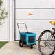 Vidaxl Dog Bike Trailer Oxford Stoff und Eisenblau und Schwarz