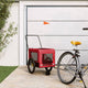 Vidaxl Dog Bike Trailer Oxford Fabric und Eisenrot und Schwarz
