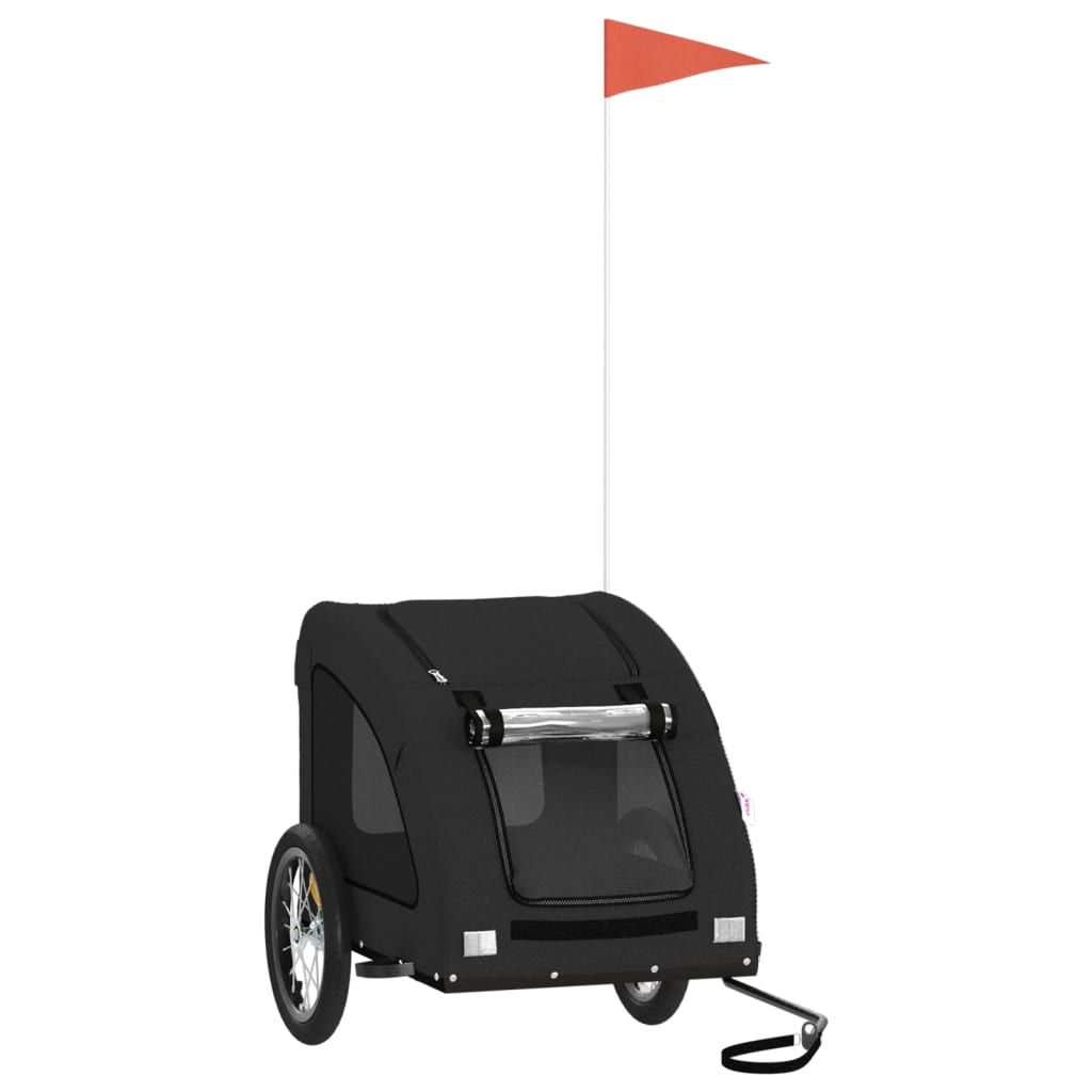 Vidaxl Dog Bike Trailer Oxford Fabric und Eisenschwarz