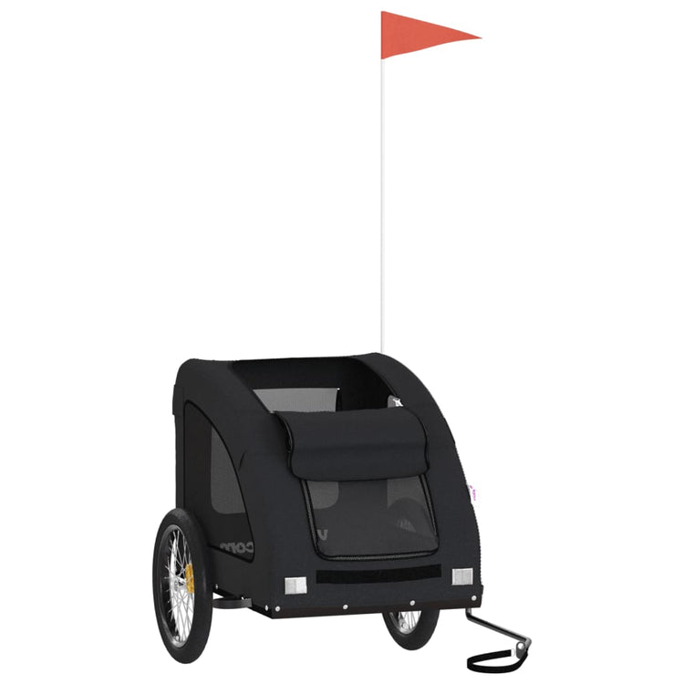 Vidaxl Dog Bike Trailer Oxford Fabric und Eisenschwarz