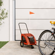 Vidaxl Dog Bike Trailer Oxford Fabric und Eisenorange und Grau - afbeelding 1