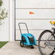 Vidaxl Dog Bike Trailer Oxford Fabric und Eisenblau