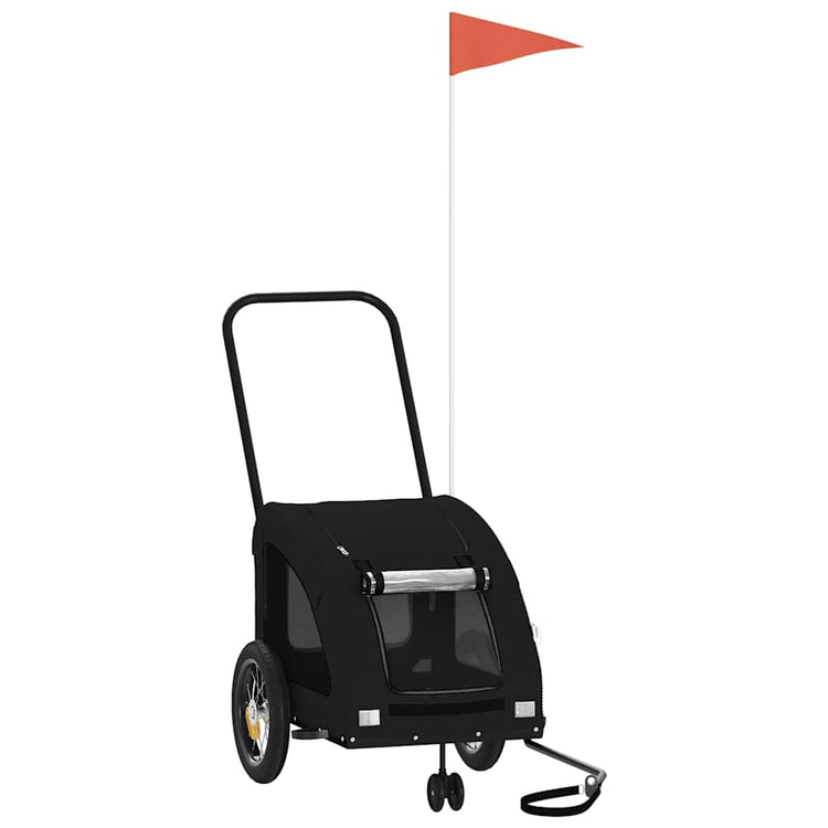 Vidaxl Dog Bike Trailer Oxford Fabric und Eisenschwarz