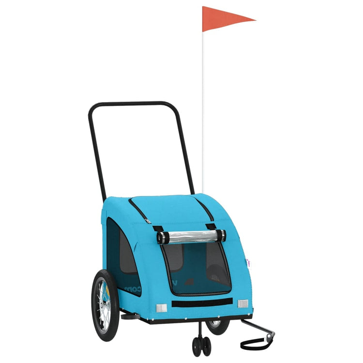 VidaXL Hundefahrradanhänger Oxford-Stoff und Eisenblau