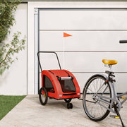 Vidaxl Dog Bike Trailer Oxford Fabric und Eisenorange und Grau - afbeelding 1