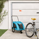 Vidaxl Dog Bike Trailer Oxford Fabric und Eisenblau