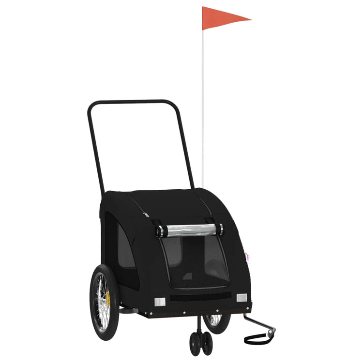 Vidaxl Dog Bike Trailer Oxford Fabric und Eisenschwarz
