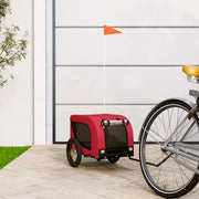 Vidaxl Dog Bike Trailer Oxford Fabric und Eisenrot und Schwarz - afbeelding 1
