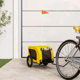 Vidaxl Dog Bike Trailer Oxford Stoff und Eisengelb und Schwarz - afbeelding 1