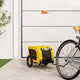 Vidaxl Dog Bike Trailer Oxford Stoff und Eisengelb und Schwarz