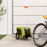 Vidaxl Dog Bike Trailer Oxford Fabric und Eisengrün und Schwarz - afbeelding 1