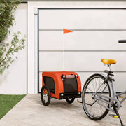 Vidaxl Dog Bike Trailer Oxford Stoff und Eisenorange und Schwarz - afbeelding 1