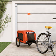 Vidaxl Dog Bike Trailer Oxford Stoff und Eisenorange und Schwarz - afbeelding 1