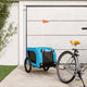 Vidaxl Dog Bike Trailer Oxford Stoff und Eisenblau und Schwarz