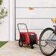Vidaxl Dog Bike Trailer Oxford Fabric und Eisenrot und Schwarz