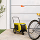 Vidaxl Dog Bike Trailer Oxford Stoff und Eisengelb und Schwarz