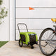 Vidaxl Dog Bike Trailer Oxford Fabric und Eisengrün und Schwarz
