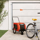 Vidaxl Dog Bike Trailer Oxford Stoff und Eisenorange und Schwarz