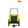 Vidaxl Dog Bike Trailer Oxford Stoff und Eisengelb und Schwarz