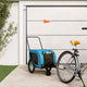 Vidaxl Dog Bike Trailer Oxford Stoff und Eisenblau und Schwarz