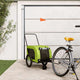 Vidaxl Dog Bike Trailer Oxford Fabric und Eisengrün und Schwarz